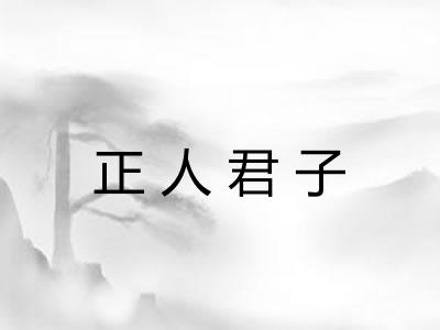 正人君子 正人君子