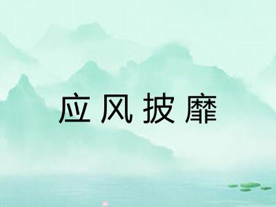 应风披靡 应风披靡