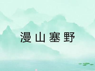 漫山塞野 漫山塞野