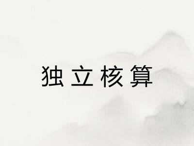 独立核算 独立核算