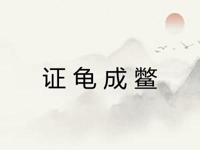 证龟成鳖