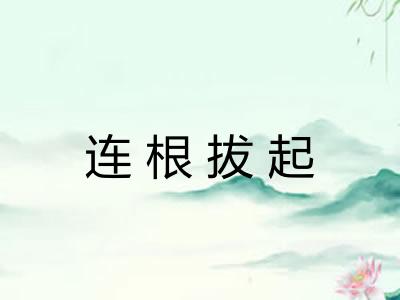 连根拔起 连根拔起