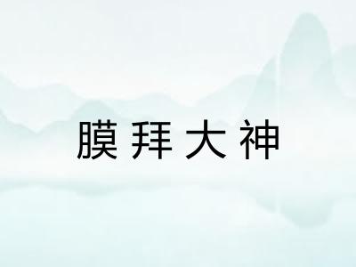 膜拜大神