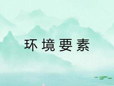 环境要素