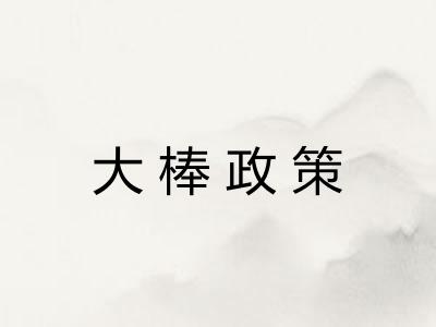 大棒政策 大棒政策