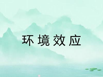 环境效应