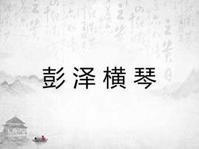 彭泽横琴 彭泽横琴