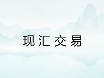 现汇交易