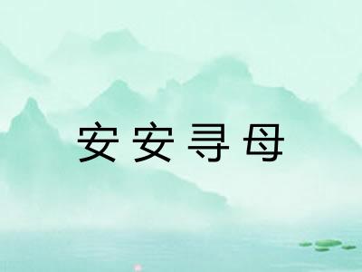 安安寻母 安安寻母