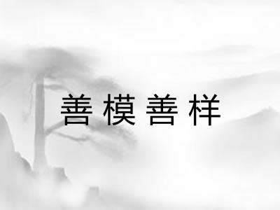 善模善样 善模善样