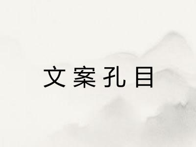 文案孔目 文案孔目