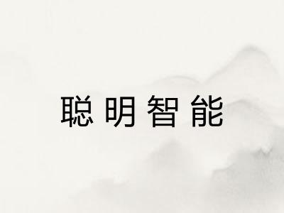 聪明智能 聪明智能