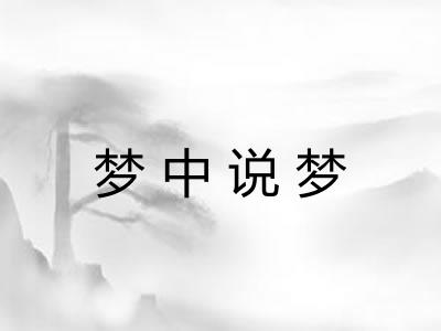 梦中说梦 梦中说梦
