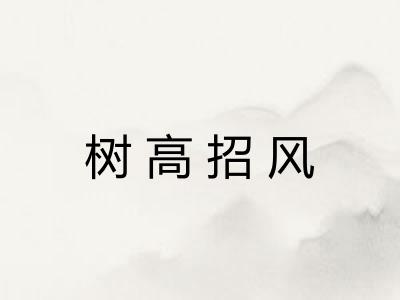 树高招风 树高招风