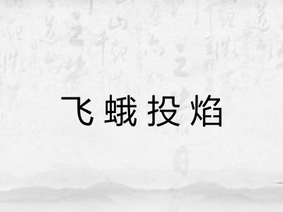 飞蛾投焰