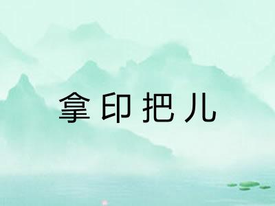 拿印把儿