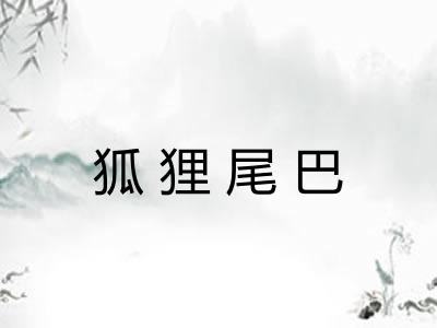 狐狸尾巴 狐狸尾巴