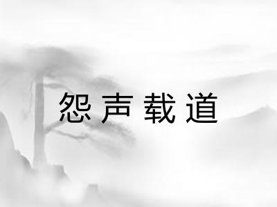 怨声载道 怨声载道