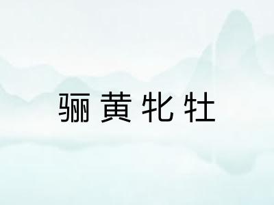 骊黄牝牡 骊黄牝牡