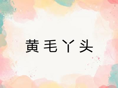 黄毛丫头 黄毛丫头