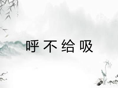 呼不给吸