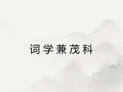 词学兼茂科