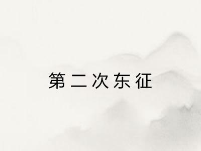 第二次东征 第二次东征