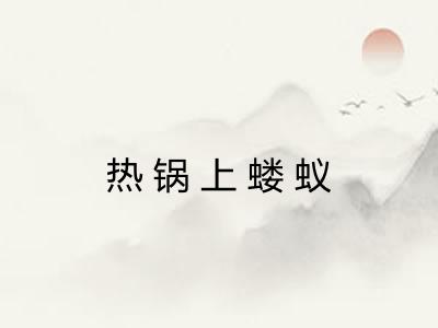 热锅上蝼蚁