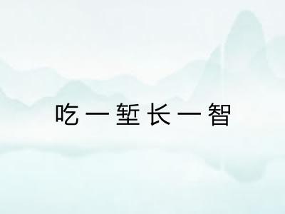 吃一堑长一智