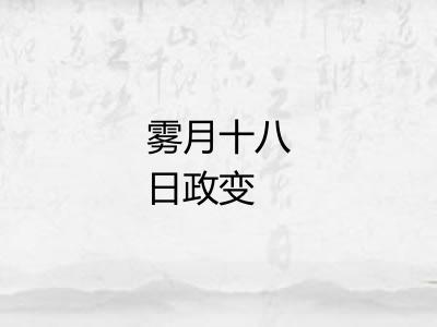 雾月十八日政变